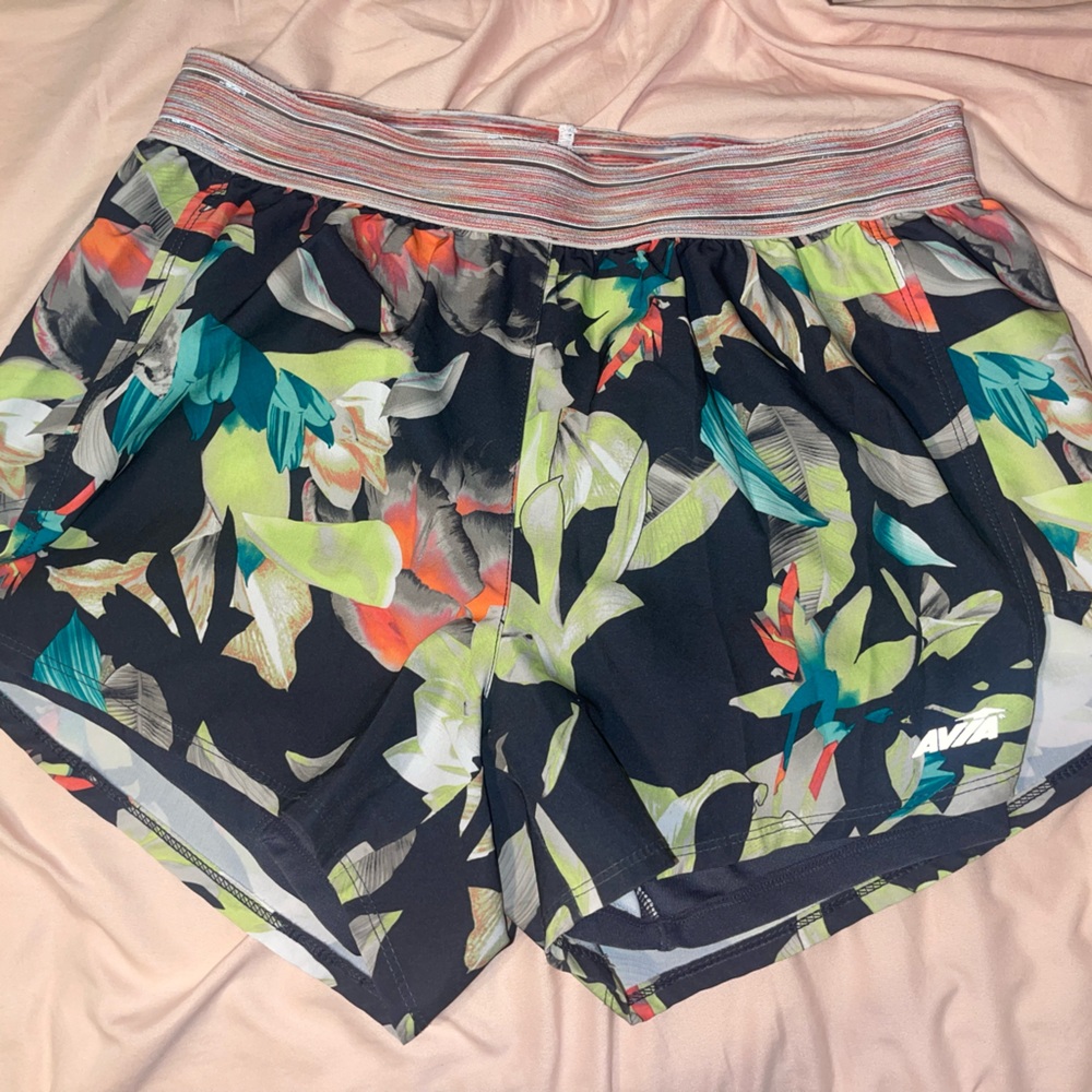 Comfy and colorful running shorts with spandex lining.